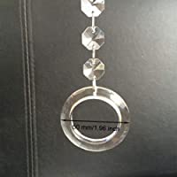 Anniup 6 piezas de anillos colgantes de cristal transparente para lámpara de araña de araña Prisms Loops colgantes por…